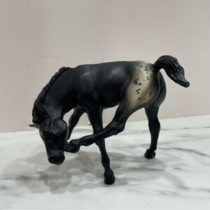 Breyer Traditional Black Appaloosa Scratching Foal